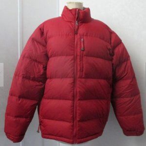 L.L. Bean Puffer Coat XL Red Goose Down Ski Jacket Zip Outdoors Mens Winter